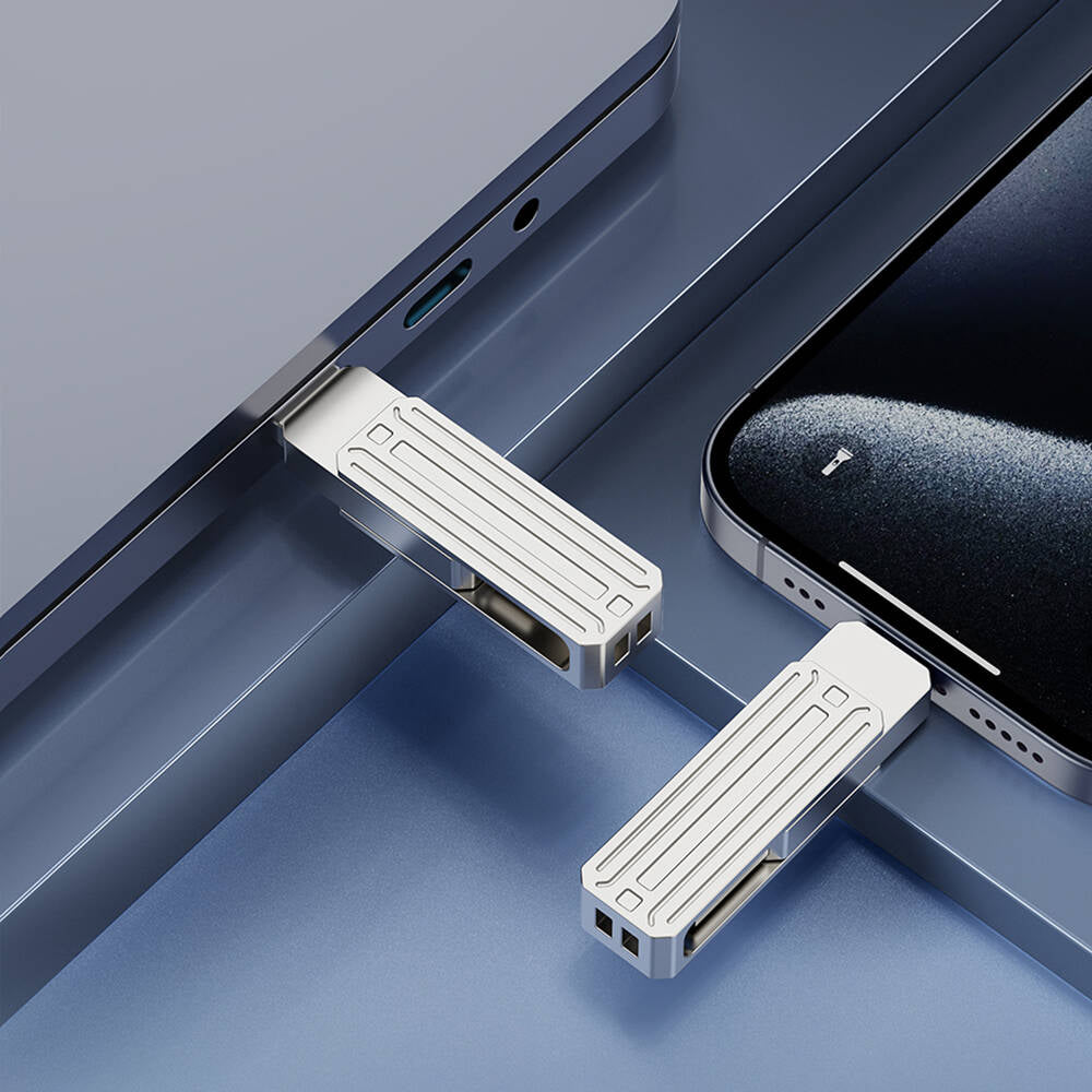 Wiwu Wi-FD001 3in1 USB3.2 Sürücü Disk USB-A + Lightning + Type-C OTG 64 GB Wiwu Wi-FD001 3in1 USB3.2 Sürücü Disk USB-A + Lightning + Type-C OTG 64 GB